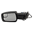 Driver Side Mirror, Power Adjust, Heated, Manual Folding, Textured Black, No Signal Light, No Memory, No Puddle Light, No Auto-Dim, With Blind Spot Detection in Glass