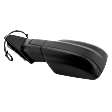 Driver Side Mirror, Power Adjust, Heated, Manual Folding, Textured Black, No Signal Light, No Memory, No Puddle Light, No Auto-Dim, With Blind Spot Detection in Glass