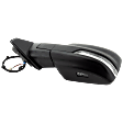 Driver Side Mirror, Power Adjust, Heated, Power Folding, Textured Black, In-housing Signal Light, No Memory, With Puddle Light, No Auto-Dim, With Blind Spot Detection in Glass