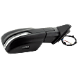 Passenger Side Mirror, Power Adjust, Heated, Power Folding, Textured Black, In-housing Signal Light, No Memory, With Puddle Light, No Auto-Dim, With Blind Spot Detection in Glass