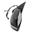 Driver Side Mirror, Power Adjust, Heated, Power Folding, Textured Black, In-housing Signal Light, With Memory, With Puddle Light, No Auto-Dim, With Blind Spot Detection in Glass