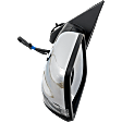 Driver Side Mirror, Power Adjust, Heated, Power Folding, Chrome, In-housing Signal Light, With Memory, With Puddle Light, No Auto-Dim, With Blind Spot Detection in Glass