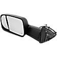 2019 Ram 5500 Base - Driver Side Towing Mirror, Power Adjust, Heated, Textured Black, Manual Folding, In-housing Signal Light, With Blind Spot Glass, No Memory, With Puddle Light, No Auto-Dimming