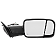 2022 Ram 3500 - Passenger Side Towing Mirror, Power Adjust, Heated, Textured Black, Manual Folding, In-housing Signal Light, With Blind Spot Glass, No Memory, With Puddle Light, No Auto-Dimming