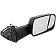 2022 Ram 3500 - Passenger Side Towing Mirror, Power Adjust, Heated, Textured Black, Manual Folding, In-housing Signal Light, With Blind Spot Glass, No Memory, With Puddle Light, No Auto-Dimming