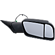 Passenger Side Towing Mirror, Power Adjust, Heated, Power Folding, Textured Black, In-housing Signal Light, No Memory, With Puddle Light, No Auto-Dim, With Blind Spot Glass