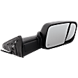 Passenger Side Towing Mirror, Power Adjust, Heated, Power Folding, Textured Black, In-housing Signal Light, With Memory, With Puddle Light, No Auto-Dim, No Blind Spot Feature