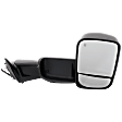 Passenger Side Towing Mirror, Power Adjust, Heated, Power Folding, Textured Black, In-housing Signal Light, With Memory, With Puddle Light, No Auto-Dim, No Blind Spot Feature