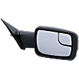 Passenger Side Mirror, Power Adjust, Heated, Manual Folding, Textured Black, In-housing Signal Light, No Memory, With Puddle Light, No Auto-Dim, No Blind Spot Feature
