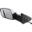 Driver Side Towing Mirror, Upper - Power Adjust, Lower - Manual Adjust, Heated, Manual Folding, Chrome, In-housing Signal Light, No Memory, No Puddle Light, No Auto-Dim, With Blind Spot Glass