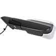 Driver Side Towing Mirror, Upper - Power Adjust, Lower - Manual Adjust, Heated, Manual Folding, Chrome, In-housing Signal Light, No Memory, No Puddle Light, No Auto-Dim, With Blind Spot Glass