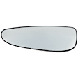 Towing Mirror Glass, Driver Side, Lower, Heated, Power Folding Mirror, Wide
