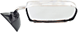 Passenger Side Mirror, Manual Adjust, Manual Folding, Non-Heated, Chrome, No Signal Light, No Memory, No Puddle Light, No Auto-Dimming, No Blind Spot Feature