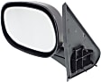 Driver Side Mirror, Non-Towing, Manual Adjust, Manual Folding, Non-Heated, Textured Black, No Signal Light, No Memory, Puddle Light, and Auto-Dimming, No Blind Spot Feature, Base Model