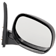 Passenger Side Mirror, Manual Adjust, Manual Folding, Non-Heated, Textured Black, No Signal Light, No Memory, Puddle Light, and Auto-Dimming, No Blind Spot Feature, Base Model