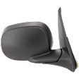 Passenger Side Mirror, Manual Adjust, Manual Folding, Non-Heated, Textured Black, No Signal Light, No Memory, Puddle Light, and Auto-Dimming, No Blind Spot Feature, Base Model