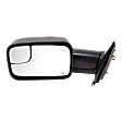 Driver Side Towing Mirror, Power Adjust, Manual Folding, Heated, Textured Black, No Signal Light, No Memory, No Puddle Light, No Auto-Dimming, With Blind Spot Glass