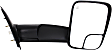 Passenger Side Towing Mirror, Power, Manual Folding, Heated, Textured Black, No Signal Light, No Memory, No Puddle Light, No Auto-Dimming, With Blind Spot Glass