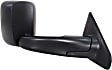 Passenger Side Towing Mirror, Power, Manual Folding, Heated, Textured Black, No Signal Light, No Memory, No Puddle Light, No Auto-Dimming, With Blind Spot Glass