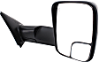 Passenger Side Towing Mirror, Power, Manual Folding, Heated, Textured Black, No Signal Light, No Memory, No Puddle Light, No Auto-Dimming, With Blind Spot Glass