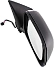 Passenger Side Mirror, Power Adjust, Manual Folding, Heated, Textured Black, No Signal Light, No Memory, No Puddle Light, No Auto-Dimming, No Blind Spot Feature