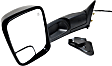 2001 Dodge Ram 2500 Base 6 Cyl 5.9L - Driver Side Towing Mirror, Power Adjust, Heated, Textured Black, Manual Folding, No Signal Light, With Blind Spot Glass, No Memory, No Puddle Light, No Auto-Dimming