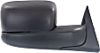 Passenger Side Towing Mirror, Manual Adjust, Non-Heated, Manual Folding, Textured Black, No Signal Light, No Memory, No Puddle Light, No Auto-Dimming, With Blind Spot Glass