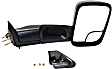 Passenger Side Towing Mirror, Manual Adjust, Non-Heated, Manual Folding, Textured Black, No Signal Light, No Memory, No Puddle Light, No Auto-Dimming, With Blind Spot Glass