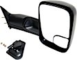 Passenger Side Towing Mirror, Manual Adjust, Non-Heated, Manual Folding, Textured Black, No Signal Light, No Memory, No Puddle Light, No Auto-Dimming, With Blind Spot Glass