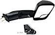 Passenger Side Towing Mirror, Manual Adjust, Non-Heated, Manual Folding, Textured Black, No Signal Light, No Memory, No Puddle Light, No Auto-Dimming, With Blind Spot Glass