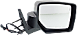 2007-2011 Dodge Nitro - Passenger Side Mirror, Power, Manual Folding, Heated, Textured Black, No Signal Light, Memory, Puddle Light, Auto-Dimming, and Blind Spot Feature, For Models With One Touch Feature
