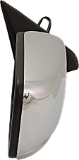 Passenger Side Mirror, Non-Towing, Power, Manual Folding, Heated, Chrome, In-housing Signal Light, With memory, With Puddle Light, No Auto-Dimming, No Blind Spot Feature