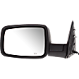 Driver Side Non-Towing Mirror, Power, Heated, Manual Folding, Textured Black, No Signal Light, No Memory, No Puddle Light, No Auto-Dimming, No Blind Spot Feature
