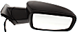 Passenger Side Mirror, Power Adjust, Heated, Manual Folding, Textured Black, In-housing Signal Light, No Memory, With Puddle Light, No Auto-Dimming, No Blind Spot Feature