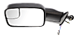 Driver Side Towing Mirror, Power Adjust, Non-Heated, Manual Folding, Textured Black, No Signal Light, No Memory, No Puddle Light, No Auto-Dim, With Blind Spot Glass