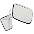 Passenger Side Mirror, Non-Towing, Manual Adjust, Manual Folding, Non-Heated, Chrome, No Signal Light, No Memory, No Puddle Light, No Auto-Dimming, No Blind Spot Feature