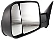 2012 Ram 2500 - Driver Side Towing Mirror, Manual Adjust, Non-Heated, Textured Black, Manual Folding, No Signal Light, With Blind Spot Glass, No Memory, No Puddle Light, No Auto-Dim