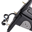 Passenger Side Towing Mirror, Power Adjust, Heated, Manual Folding, Textured Black, In-housing Signal Light, Without Memory Recall, With Puddle Light, No Auto-Dimming, No Blind Spot Feature