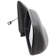 Passenger Side Mirror, Power, Manual Folding, Heated, Textured Black, No Signal Light, No Memory, No Puddle Light, No Auto-Dimming, No Blind Spot Feature