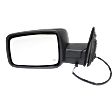 2017 Ram 1500 Tradesman 6 Cyl 3.6L - Driver Side Mirror, Power, Heated, Textured Black, Manual Folding, No Signal Light, No Blind Spot Feature, No Memory, No Puddle Light, No Auto-Dimming, With Temperature Sensor, For Models Without Towing Package