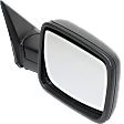 Passenger Side Mirror, Power Adjust, Heated, Manual Folding, Textured Black, No Signal Light, No Memory, No Puddle Light, No Auto-Dimming, No Blind Spot Feature