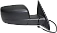 Passenger Side Mirror, Power Adjust, Heated, Manual Folding, Textured Black, No Signal Light, No Memory, No Puddle Light, No Auto-Dimming, No Blind Spot Feature
