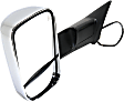 Driver Side Towing Mirror, Power Adjust, Heated, Manual Folding, Chrome, In-housing Signal Light, With Memory, With Puddle Light, With Blind Spot Glass, Without Temperature Sensor