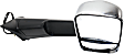 Passenger Side Towing Mirror, Power Adjust, Heated, Manual Folding, Chrome, In-housing Signal Light, With Memory, With Puddle Light, With Blind Spot Glass, Without Temperature Sensor