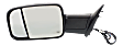 Driver Side Towing Mirror, Power Adjust, Heated, Manual Folding, Textured Black, In-housing Signal Light (White Bulb), No Memory, With Puddle Light, With Blind Spot Glass