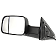 Driver Side Towing Mirror, Power, Heated, Manual Folding, Textured Black, In-housing Signal Light, No Memory, With Puddle Light, With Blind Spot Glass, With Outside Air Temperature Sensor