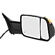 2022 Ram 1500 Classic Tradesman - Passenger Side Towing Mirror, Power, Heated, Manual Folding, Textured Black, With Blind Spot Glass, In-housing Signal Light, Without Memory, With Puddle Light, without Temperature Sensor