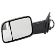 2022 Ram 2500 - Driver Side Towing Mirror, Manual Adjust, Non-Heated, Textured Black, Manual Folding, No Signal Light, With Blind Spot Glass, No Memory, No Puddle Light, No Auto-Dim