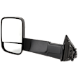 2022 Ram 2500 - Driver Side Towing Mirror, Manual Adjust, Non-Heated, Textured Black, Manual Folding, No Signal Light, With Blind Spot Glass, No Memory, No Puddle Light, No Auto-Dim