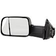 2022 Ram 2500 - Driver Side Towing Mirror, Manual Adjust, Non-Heated, Textured Black, Manual Folding, No Signal Light, With Blind Spot Glass, No Memory, No Puddle Light, No Auto-Dim